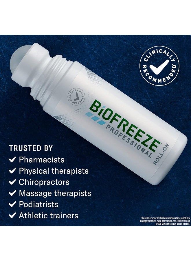 Biofreeze Pack Of 3 Professional Pain Relief Roll-On Bottle Green 89 Ml - Image 4
